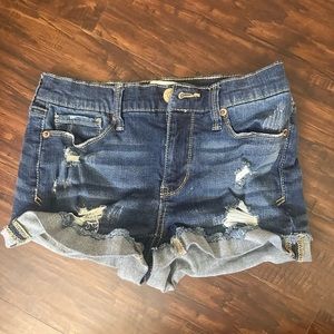 ripped jean shorts